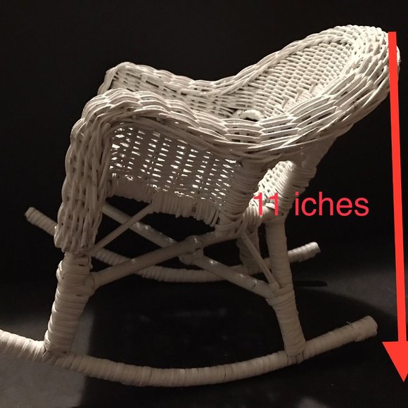 Lot of 2 Wicker rocking chairs for dolls - Picture 7 of 9